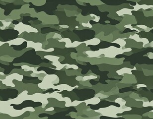 Fototapeta premium Camouflage Seamless Pattern – Trendy Military Camo Repeat Print in Khaki Green Tones