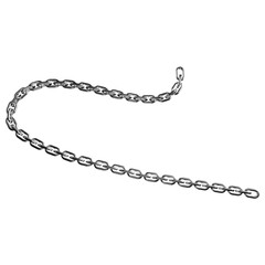 Long curved steel chain with looped end