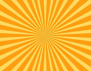 Sunburst Retro Orange Background.