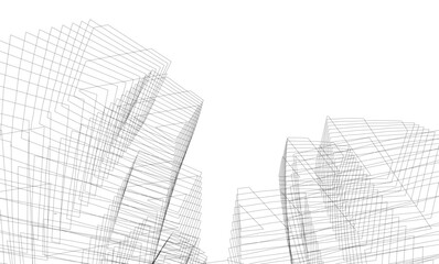 Architectural building. Design background vector illustration