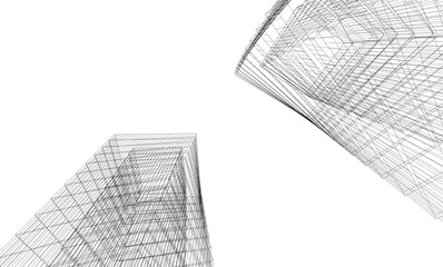 Architectural building. Design background vector illustration