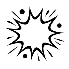 Comic Book Explosion or Burst Vector Icon - Dynamic Element for Impact, Surprise, and Excitement