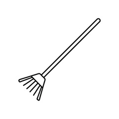 rake line art on white background