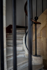 Stairs in a 16th century house, Paris, France,