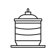 water tank line art on white background