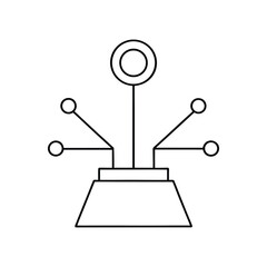 remote sensor node line art on white background