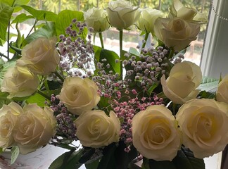 wedding bouquet of roses