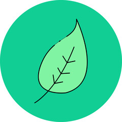 Leaf single icon vector illustration