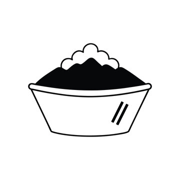 compost pit line art on white background
