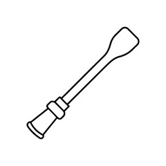 rubber tapping tool line art on white background