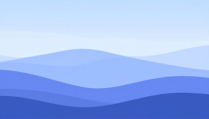 Soft blue mountains, gradient sky