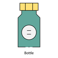 Obraz premium Bottle single icon vector illustration