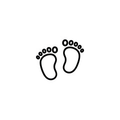 Obraz premium Baby Footprints Minimalist Line Icon
