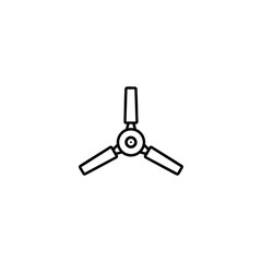 Ceiling Fan Minimalist Line Art Icon