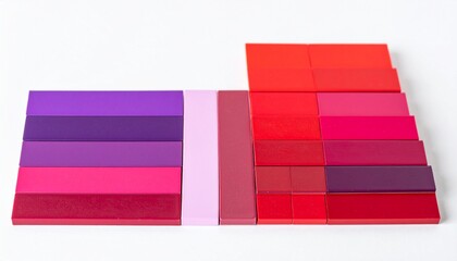 Stacked Color Gradient Fabric Swatches in Rainbow Order