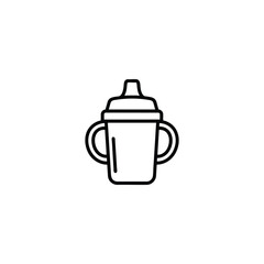 Sippy Cup Minimalist Line Art Icon