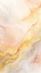 Obraz premium gold and champagne watercolor blend with soft