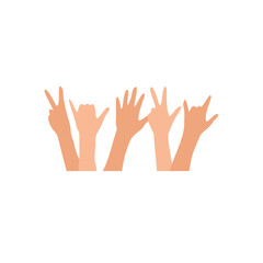 Happy friendship day hand vector illustration 