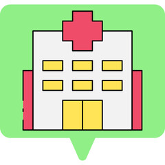 Obraz premium Hospital single icon vector illustration