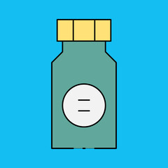 Bottle single icon vector illustration