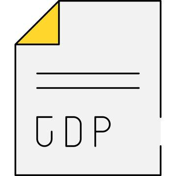 GDP single icon vector illustration