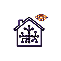 Icon for applications. Smart home connected