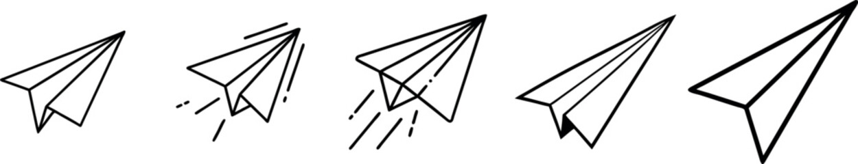 plane paper icon set vector.
