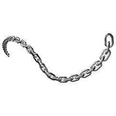 Dynamic metal chain with overlapping ends