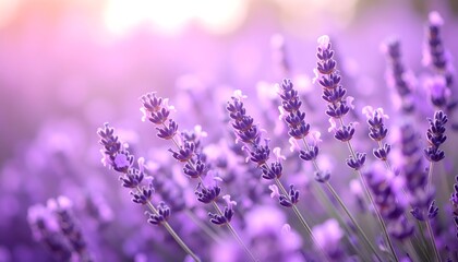 Obraz premium Lavender Field Blur. Wedding Abstract Background