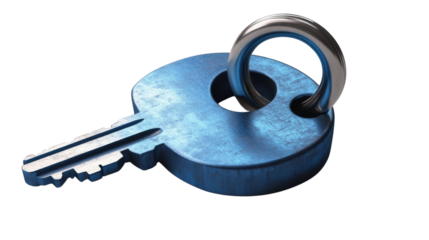 key on white background