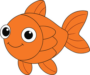 quirky quinn   cartoon fish on white background   .eps