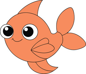 shimmer shelly   cartoon fish on white background .eps