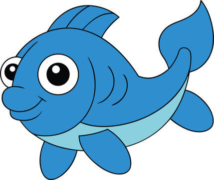 silly sargo   cartoon fish on white background   f.eps