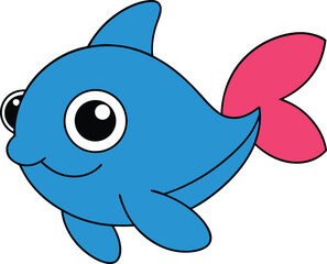 snippy snap   cartoon fish on white background   f.eps