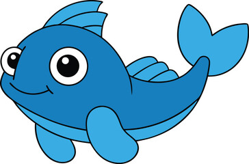 splashy sam   cartoon fish on white background   f.eps