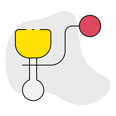 Ball tin the glass single icon vector illustration