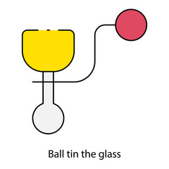 Ball tin the glass single icon vector illustration