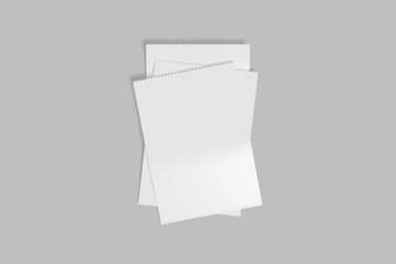 receipt invoice blank for mockup