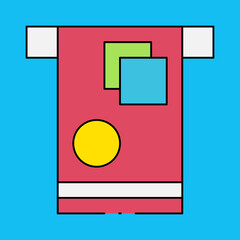 Sticky notes single icon vector illustration