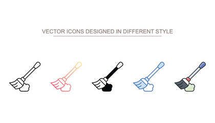 Fototapeta premium Broom icon design with white background stock illustration