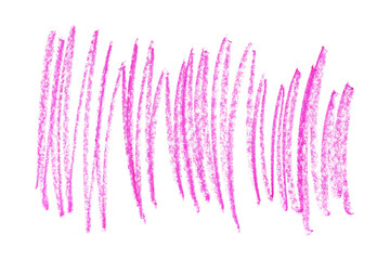 Photo grunge hand draw, scribble hatching, pink wax pastel, crayon isolated on white, clipping path	
