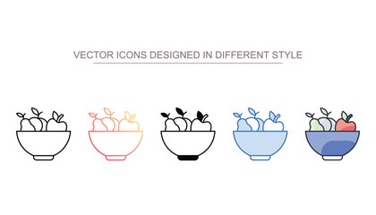 Healthy Food icon design with white background stock illustration