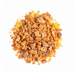 Asafoetida on Isolated White Background – Pungent Resin with Medicinal Use and Botanical Composition