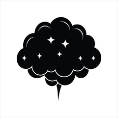  Minimalist Cloud Graphic Design Isolated on White