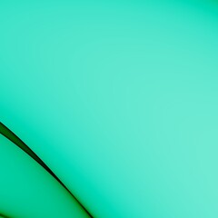 Abstract light green background with dark green curved lines in the lower left corner of the image
