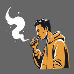 Vape Culture Vector Collection: Devices and Vaping Illustrations