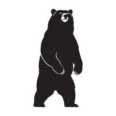 Black Bear Silhouette Vector illustration