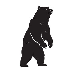 Black Bear Silhouette Vector illustration