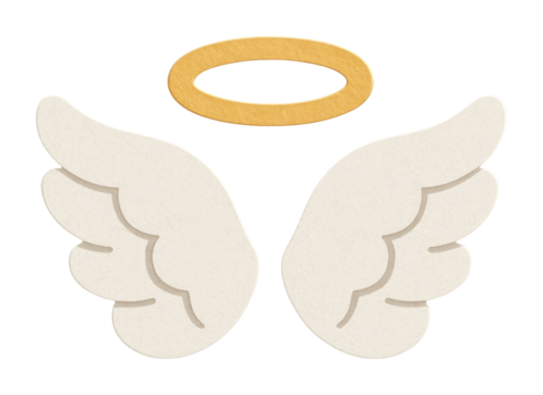 PNG Minimal angel wings illustration.