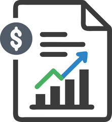 Financial Report Showing Growth and Profit Increase Business Analytics and Data Visualization